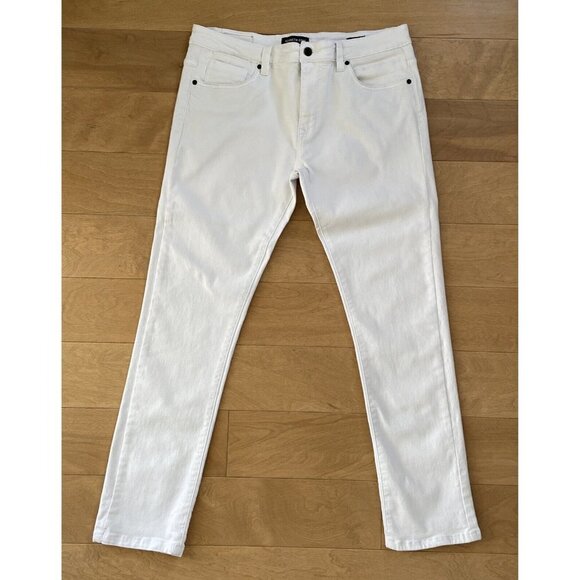 Kenneth Cole Reaction Womens White Pockets Denim Skinny Jeans Size 34x32 - Picture 1 of 6